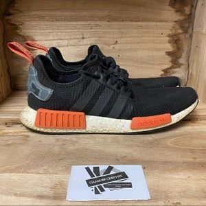 Adidas nmd r1 black orange street sneakers shoes
